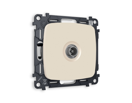 Комплект механизма TV розетки оконечной OMEGA MO333010 Бежевый матовый 50-870 MHz 1dB QUANT