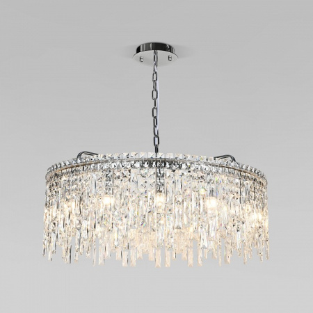 Подвесной светильник с прозрачным хрусталем 60159 хром Eurosvet Blitz