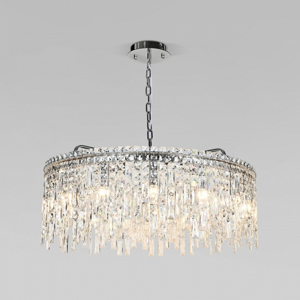Подвесной светильник с прозрачным хрусталем 60159 хром Eurosvet Blitz