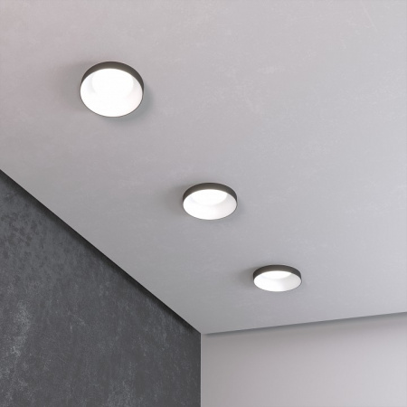 Встраиваемый точечный светильник 112 MR16 белый/черный Elektrostandard Discus a053339