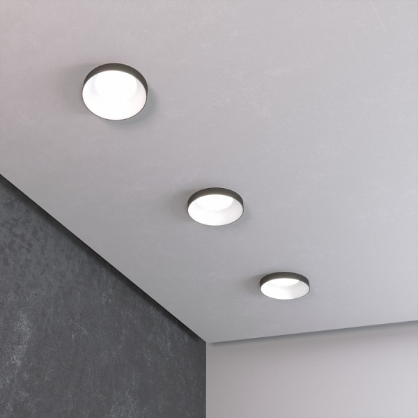 Встраиваемый точечный светильник 112 MR16 белый/черный Elektrostandard Discus a053339