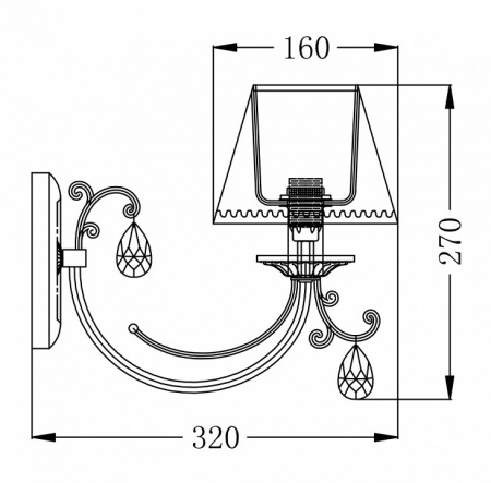 Настенный светильник (бра) RC093-WL-01-R Maytoni Soffia