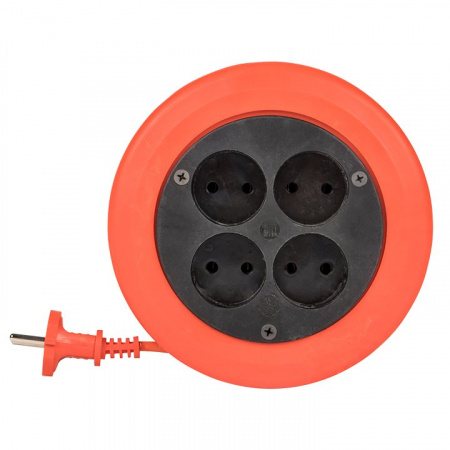 EKF PROxima Удлинитель-рулетка 4*5 м без заземления ПВС 2*0,75 10А/2,3кВт