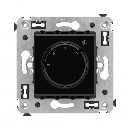 DKC Avanti Черный квадрат Механизм управления вентиляторами