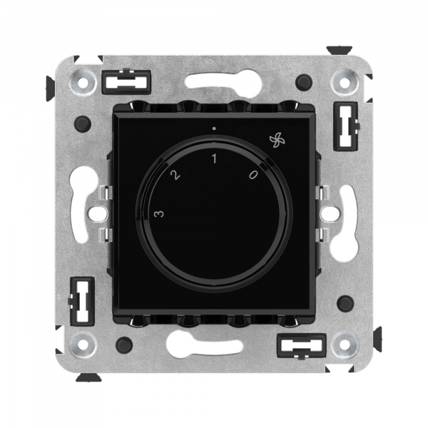 DKC Avanti Черный квадрат Механизм управления вентиляторами