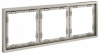 Рамка пластиковая VOLTUM S70 на 3 поста, (кашемир)