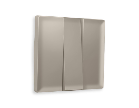 Лицевая панель ALFA (Серо-бежевый матовый) для 3-кл выключателей QUANT AP3650