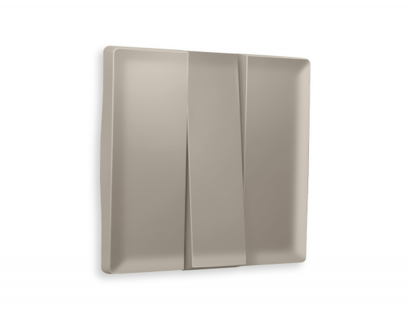 Лицевая панель ALFA (Серо-бежевый матовый) для 3-кл выключателей QUANT AP3650