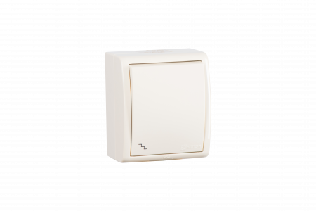 Simon 15 Aqua Бежевый Переключатель 1-клавишный наружный, IP54