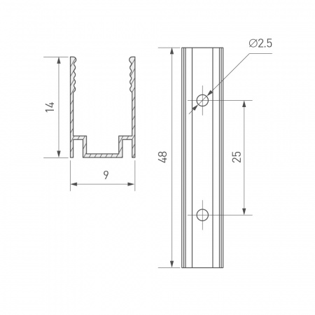 Arlight Держатель AURORA-1608-CLIP ANOD (Алюминий)
