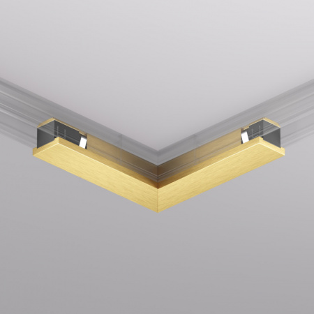 TR5723-SB Электрический коннектор для трека SHINE BASE 90° потолок-потолок, сатинированная латунь, алюминий