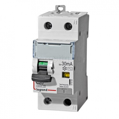 Legrand DX3 Дифференциальный автоматический выключатель 1P+N 20А (С) 30MA-AC