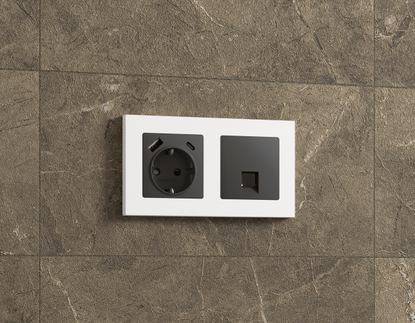 Рамка ALFA Techno (Белый матовый) 5-ая AF220125