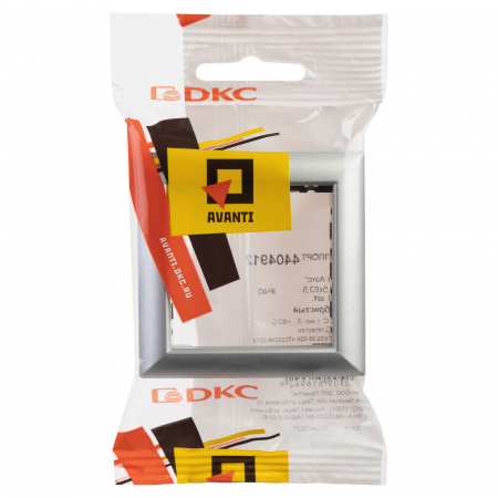 DKC Avanti Серебристый металлик Рамка-суппорт для In-liner Front 2 модуля