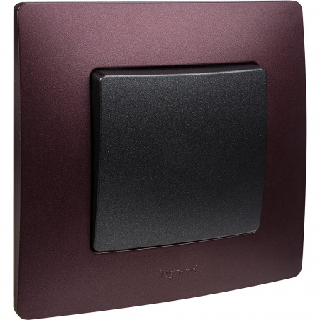 Legrand Etika Антрацит Выключатель 1-клавишный, авт.клеммы, 10AX, 250 В