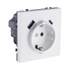 Розетка штепсельная SCHUKO 16A/250 В с USB A+C 20W, белый матовый Kollinger Eclipse EC-016WH