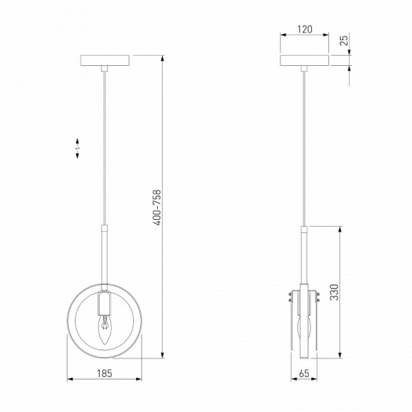 Подвесной светильник с плафоном 50121/1 белый Eurosvet Gallo