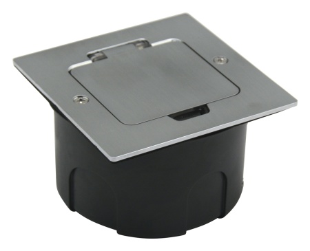 Лючок Surface 2 мод. (1 мод. 45х45 мм.), полированное серебро, IP44, (с уст. набором)