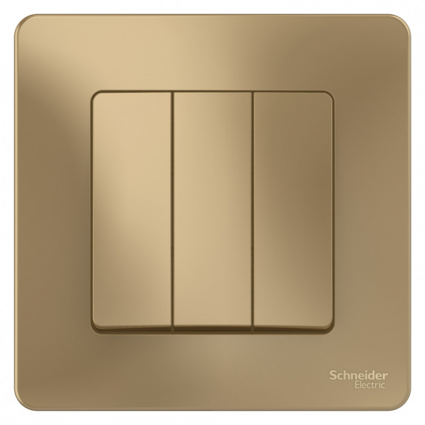 SE Blanca внутр Титан Выключатель 3-клавишный, 10А, 250B