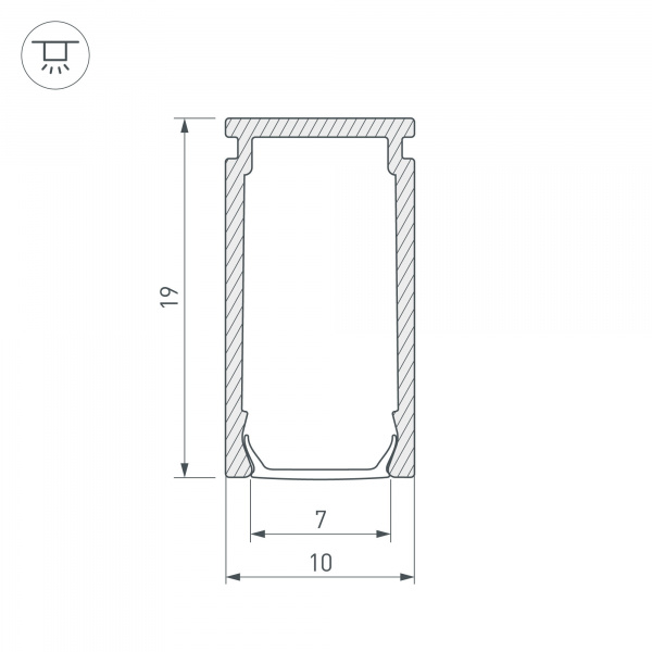 Профиль Arlight PIK-1019-2000 ANOD 023857