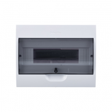 SE EASY 9 Корпус навесной с прозрачной дверью 1ряд/12мод, IP40, IK07, 63А, 2 клеммы