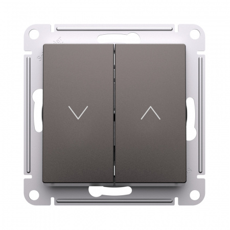 Systeme Electric AtlasDesign Мокко Выключатель 2-клавишный жалюзи, 10А, механизм
