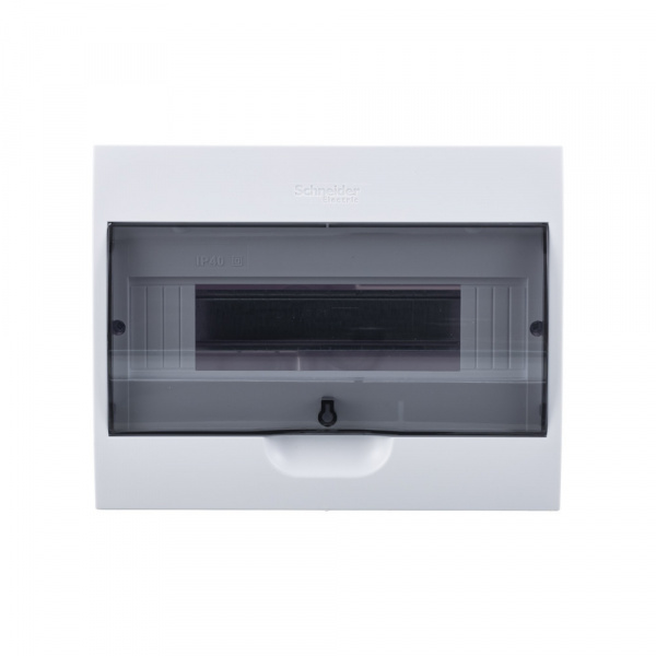 SE EASY 9 Корпус навесной с прозрачной дверью 1ряд/12мод, IP40, IK07, 63А, 2 клеммы