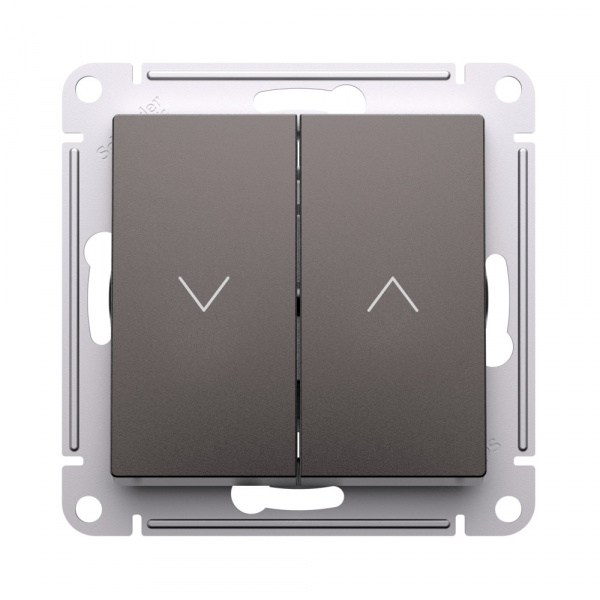 Systeme Electric AtlasDesign Мокко Выключатель 2-клавишный жалюзи, 10А, механизм