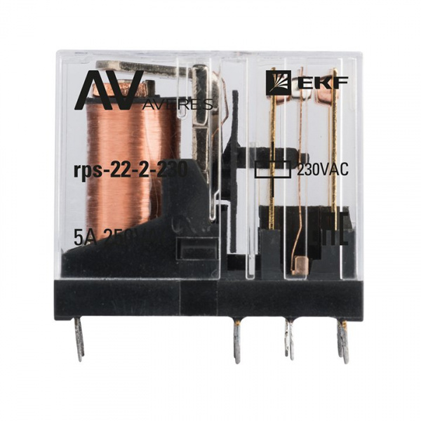 EKF Averes Реле промежуточное slim 22/2 5A 230В AC