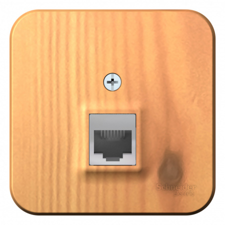 SE Blanca наруж Ясень Розетка компьютерная RJ45, кат.5E, изолир. пластина