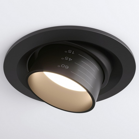 Встраиваемый светодиодный светильник с регулировкой угла освещения 9920 LED 15W 4200K черный Elektrostandard Zoom a052478