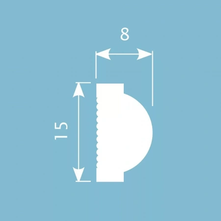 Молдинг MX040, 15х8, 2000мм, Экополимер/80