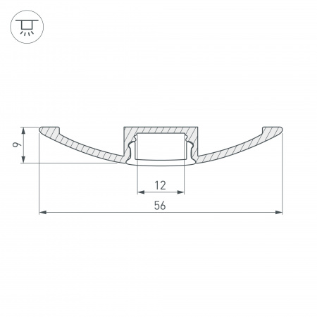 Профиль Arlight ARH-FLAT-2000 ANOD 016149