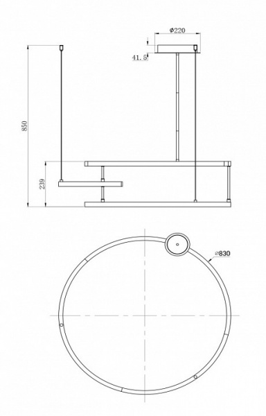 Подвесной светильник MOD054PL-L52B4K Maytoni Line