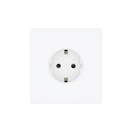 Systeme Electric Systeme Infinity Арктический лед Розетка с заземлением со шторками, 16А