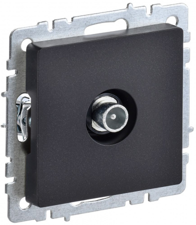 IEK BRITE Роз. TV проходная РТВ10-0-БрЧ черн.