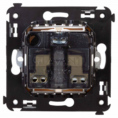 DKC Avanti Белое облако Розетка 2P+E со шторками