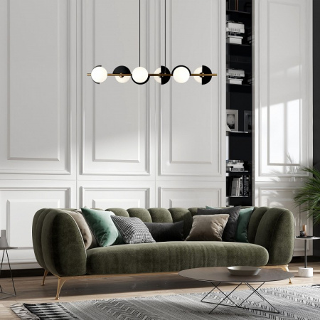 Подвесной светильник 70149/6 черный/латунь Eurosvet Moity