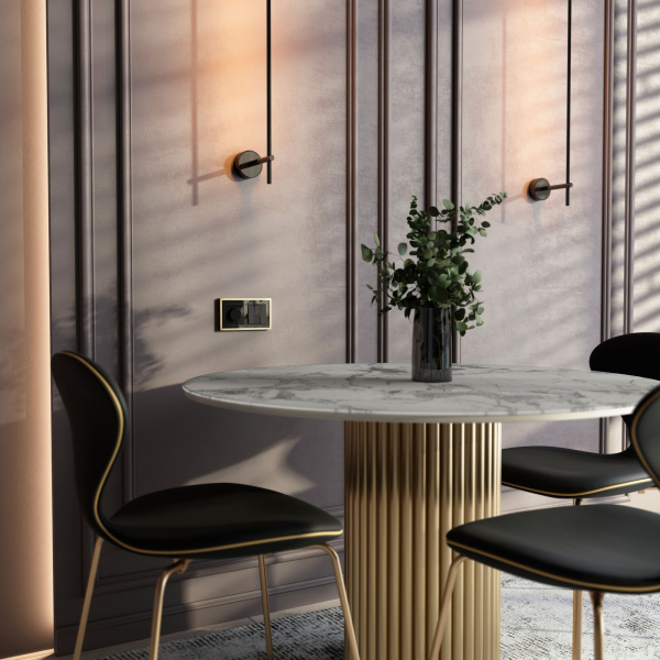 Выключатель трехклавишный (черный матовый) W1130008