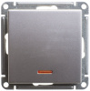 Systeme Electric Wessen 59 Матовый хром Переключатель 1-клавишный с подсветкой 10АХ