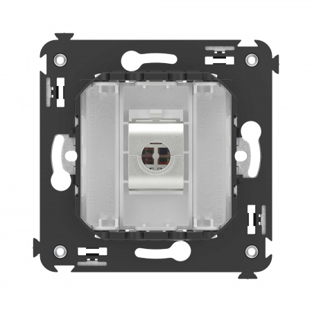 DKC Avanti Компьютерная розетка RJ-45 без шторки в стену, кат.5e одинарная экранированная, Белое облако