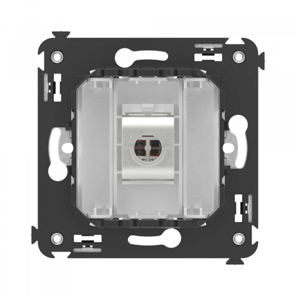 DKC Avanti Компьютерная розетка RJ-45 без шторки в стену, кат.5e одинарная экранированная, Белое облако