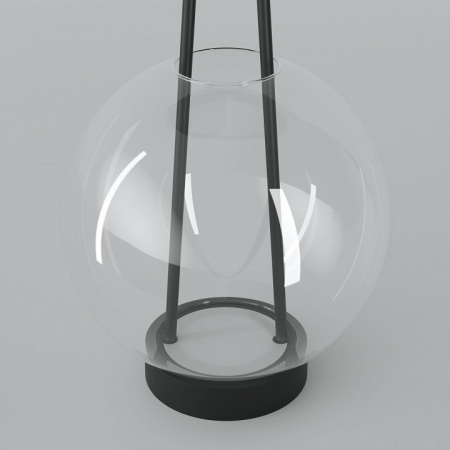 Настольный светодиодный светильник со стеклянным плафоном 80507/1 черный Eurosvet Frasco