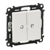 Legrand Valena LIFE DIY Бел Выключатель 2-клавишный с подсветкой 10А 250В