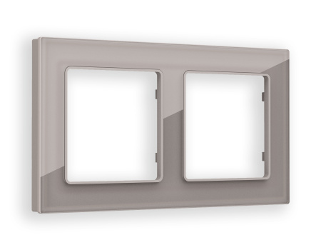 Рамка ALFA Platos (Сталь Стекло органическое) 2-ая AF330502