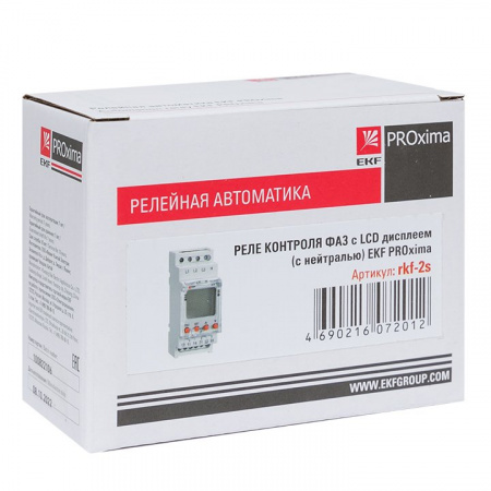 EKF PROxima Реле контроля фаз с LCD дисплеем (с нейтралью) RKF-2S