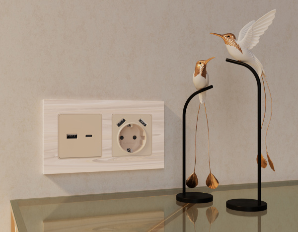 Рамка ALFA Grand (Бежевый мрамор) 2-ая AF930302