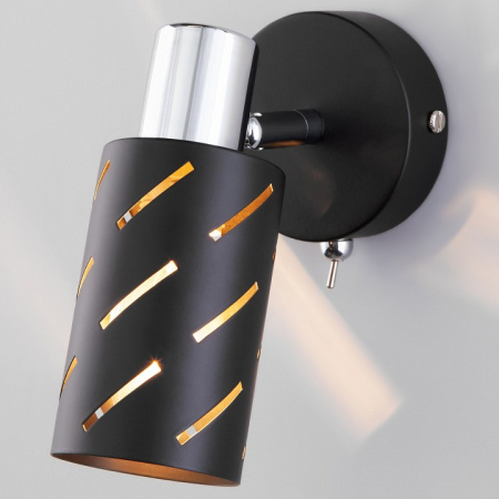 Настенный светильник 20090/1 черный / хром Eurosvet Fente