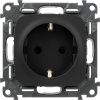 Legrand Valena ALLURE DIY Антрацит Розетка 1-ая с/з с защитными шторками, винт.зажим