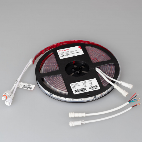 Arlight Лента герметичная DMX-PFS-B60-12mm 24V RGB-PX6 (14 W/m, IP68, 5060, 5m) (бегущий огонь)